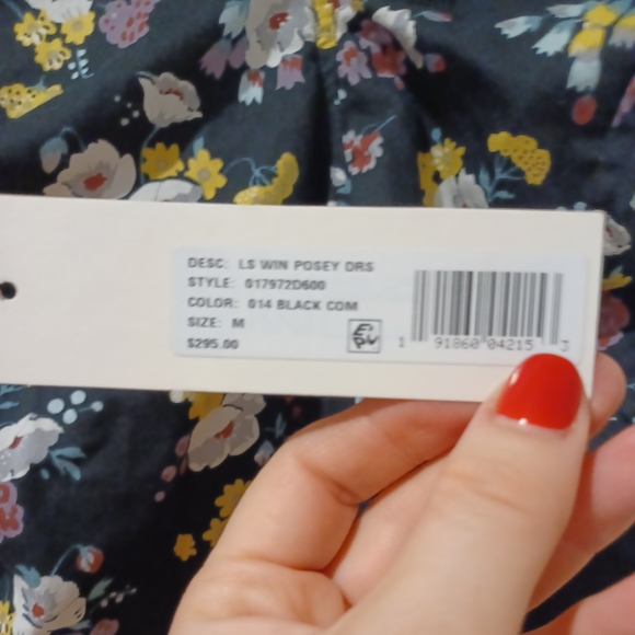 NWT REBECCA TAYLOR LA VIE WINTER POSEY FLORAL PRINT SILK TWILL DRESS SIZE M - Picture 7 of 11